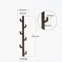 GCFBCL Coat Rack Wall Mounted Solid Wood Tree Branch Design, with 6/9 Hooks,for Bags Scarves Clothes Handbag Umbrella Installed in Bedroom Bathroom Coat Hanger Wall,Walnutcolor,9hooks