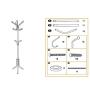 DUIHIDD Clothes Hangers Coat Rack Aluminum Stand-up Hanger for Bedroom Living Room Cloakroom 40cm × 172cm (Color : White)