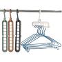 10pcs Random Color Magic Multi-Port Support Hangers for Clothes Drying Rack Multifunction Plastic Clothes Rack Drying Hanger Storage Hangers
