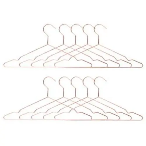 Vosarea 10PCS Iron Hangers Non-Slip Strong Laundry Clothes Hangers for Hotel Shop Home