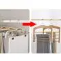 HJYPYJ Magic Hanger,180?? Rotate Multifunction Folding Hangers,Wood 4-Layer Pants Rack Hanger,Space-Saving Organizer Hangers, Durable/Retro Color / 1 pcs HJYPYJ Magic Hanger,180?? Rotate Multifunction Folding Hangers,Wood 4-Layer Pants Rack Hanger,Space-Saving Organizer Hangers, Durable/Retro Color / 1 pcs