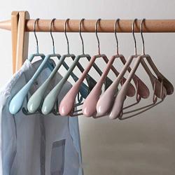 JUMERY-Heavy Duty Clothing Hangers, Nordic Simple Non Sliip Heavy Duty Seamless Wide ShoulderSuit Hanger Space Saving Clothes Stainless Steel Hangers Cloth Hanger 10 Pack for Skirts Coats Pants