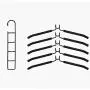 4pcs Multi-Layer Anti-Slip Clothes Hangers Save Space, 5 in 1 Metal Laundry Rack for Shirt Sweater Suit Dress Coat 4pcs Multi-Layer Anti-Slip Clothes Hangers Save Space, 5 in 1 Metal Laundry Rack for Shirt Sweater Suit Dress Coat