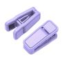 Plastic Slim-line Finger Clip Black Hanger Clips (60, Purple)