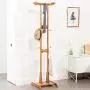 Ymjdmb Assembly Coat Rack Stand Hat Hanger Tree Holder, Bamboo Clothes Organizer for Hallway Entryway Room Home Office