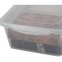 Pekky 15 Quart Plastic Storage Box, Clear Bin Organizer(2 Packs)