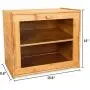 Goodpick 2-Layer Bamboo Bread Boxes 15.8" x 14" x 9.8" Large Size Bread Storage Bin on Countertop Shelf - Extra Large bread boxes for Kitchen Counter with Transparent Window, 2 More Loaf Bread Box Goodpick 2-Layer Bamboo Bread Boxes 15.8" x 14" x 9.8" Large Size Bread Storage Bin on Countertop Shelf - Extra Large bread boxes for Kitchen Counter with Transparent Window, 2 More Loaf Bread Box