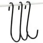 HongWay 18 Pack Heavy Duty S Hooks Black S Shaped Hooks Hanging Hangers Hooks for Pan, Pot, Coat, Bag, Plants Kitchen, Bathroom, Bedroom and Office(18 Pack/S Hook/Black/4'') HongWay 18 Pack Heavy Duty S Hooks Black S Shaped Hooks Hanging Hangers Hooks for Pan, Pot, Coat, Bag, Plants Kitchen, Bathroom, Bedroom and Office(18 Pack/S Hook/Black/4'')