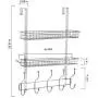 Coat Rack, MILIJIA Over The Door Hanger with Mesh Basket, Detachable Storage Shelf for Towels, Hats, Handbags, Coats (Chrome-2 Layer) Coat Rack, MILIJIA Over The Door Hanger with Mesh Basket, Detachable Storage Shelf for Towels, Hats, Handbags, Coats (Chrome-2 Layer)