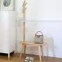 Free Standing Coat Hat Rack, Shoe Bench, Storage Stand, Wooden Modern Multi-Function Adult Kidss Hanger, for Entryway Bedroom Jacket Clothes