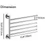 Estrend Swivel Towel Rack Heavy Duty Brass Wall Mounted Swing Towel Bar Holder for Bathroom 5-Arm