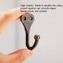 uxcell Curtain Tiebacks Hook Zinc Alloy Vintage Curtain Drapery Holders Window Holdback Wall Hooks Clothes Hanger, Set of 8, Bronze Tone