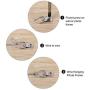 Favourde Picture Hanging Kit D-Ring Picture Hangers 25-Pieces Heavy Duty with Screws, 200 Feet Picture Hanging Wire, Supports up to 30 lbs