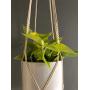 Vintage style macrame plant hanger, vintage pattern plant hanger with wood beads