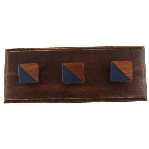 Indianshelf Handmade 1 Artistic Vintage Brown Wooden Square Wall Hooks Hangers/Bathroom Towel Holder Indianshelf Handmade 1 Artistic Vintage Brown Wooden Square Wall Hooks Hangers/Bathroom Towel Holder