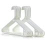 HANGERWORLD 20 White 16inch Plastic All Purpose Coat Clothes Garment Pant Skirt Bar Hangers Loop Hooks