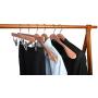 TOPIA HANGER Unfinished American Red Cedar Wood Coat Suit Hangers, Luxury Wooden Jacket Clothes Hangers, Wide Shoulder with Black Padded Pant Bar- 360°Flexible Hook, 4 Pack- Natural- CT07W