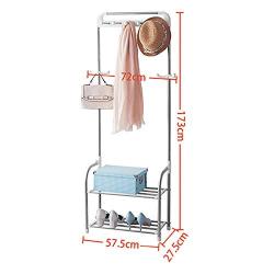 WZP Household Coat Rack Hall Floor Rack Bedroom Multi-Purpose Clothes Rack Simple Living Room Stainless Steel Hanger Modern