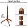 LANGRIA Rubber Wood Coat Rack Stand Hat Hanger Tree Holder, Clothes Organizer with Tripod Base for Hallway Entryway Room Home Office, for Jackets Hats Bags Umbrella (8 Hooks, Coffee Color)