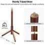 LANGRIA Rubber Wood Coat Rack Stand Hat Hanger Tree Holder, Clothes Organizer with Tripod Base for Hallway Entryway Room Home Office, for Jackets Hats Bags Umbrella (8 Hooks, Coffee Color)
