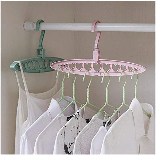 10pcs Random Color Hole Hanger Clothes Hanger Clothes Towel Hook Closet Organizer Plastic Multifunctional Heart Storage Rack Home