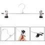 MEIYIN 20 Pcs Stainless Steel Trouser Hanger Rack Coat Pants Skirt Hangers Clothes Stand Holder with 2 Adjustable Non-Slip Clips 28cm MEIYIN 20 Pcs Stainless Steel Trouser Hanger Rack Coat Pants Skirt Hangers Clothes Stand Holder with 2 Adjustable Non-Slip Clips 28cm