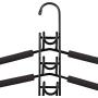 ZXFG Magic Hangers 2 Pack Multilayer Anti-Slip Clothes Rack Space Saving Clothes Hangers 5 in 1 Multifunctional Adult Clothes Rack for Household Space Saver (Color : White, Size : Adult)
