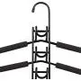 ZXFG Magic Hangers 2 Pack Multilayer Anti-Slip Clothes Rack Space Saving Clothes Hangers 5 in 1 Multifunctional Adult Clothes Rack for Household Space Saver (Color : White, Size : Adult)