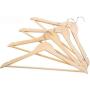 5 Pcs Wooden Adult Clothes Hangers for Jeans Pants Coat Hanger Home Storage Holder Dress Long Racks