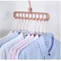 10pcs Random Color Multi-Port Support Circle Clothes Hanger, Clothes Drying Racks Multifunction Plastic Scarf Clothes Hanger Hangers