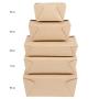 49 OZ 8.5 x 6 x 2 Disposable Paper Take Out Food Containers, Microwaveble Folding Natural Kraft To Go Boxes #2 [50 Pack]