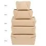 49 OZ 8.5 x 6 x 2 Disposable Paper Take Out Food Containers, Microwaveble Folding Natural Kraft To Go Boxes #2 [50 Pack]