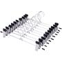 TOPBATHY Pants Skirt Slack Clothes Hangers with Two Non Slip Adjustable Clips for Coat Trouser Pants 10pcs(28 x 7.5 x 2cm)