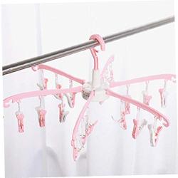 Hanging Clothes Hanger Multifunction Folding Drying Rack with Clip for Home and Travel