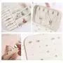 Jewelry Box,Necklace Ring Storage Organizer Double Layer Travel Synthetic Leather Jewel Cabinet Gift Case for Women -Cross Pattern