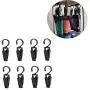 Laundry Hooks Clip,Swivel Hanging Curtain Clips Clothes Pins,Beach Towel Clips for Beach/Pool/Lounge Chair Towel- Keep Your Towel, Clothes Hangers from Blowing Away 24pcs(4.3 Inches,White&black)