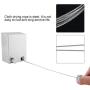 Strnek Retractable Clothesline Slip-Resistant Balcony Clothing Rope Laundry Rack Clothes Hanger ABS Case Pulley Clothes Line Hotel Style Clothing Drying Line(Silver)