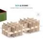 ZOBER Underbed Christmas Ornament Storage Boxes Zippered Closure - Stores up to 64 of The 3-inch Standard Christmas Ornaments, and Xmas Holiday Accessories Storage Container with Dividers & Two Handles