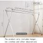 Drying Space Su Foldable Floor Type Clothes Hanger, Household Indoor and Outdoor Balcony Living Room Removable Coat Hanger Multifunctional Shelf Towel Rack