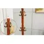 Floor Solid Wood Coat Rack European-style Assembly Clothes Shelf Living Room Multi-purpose Hanger -Coat rack/coat hook (Color : Redwood color)