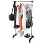 Clothes Rack,Rolling Garment Rack with Wheels,Adjustable Hanging Standing Coat Shelf Clothing Stander Unit Hanger Clothes Organizer Black Clothes Rack,Rolling Garment Rack with Wheels,Adjustable Hanging Standing Coat Shelf Clothing Stander Unit Hanger Clothes Organizer Black