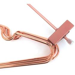 Koobay Top 12.5" Children hangers Rose Copper Gold Shiny Steel Wire children Clothes Hanger Non Slip Shoulders For shirts ,Coat ,Slacks Storage & Display (10ps/lot)