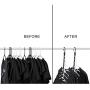 HHXD 6Pcs Clothes Hanger Organizer,Rotatable Double Hook Storage Coat Hangers Fashion/Black / 6pcs