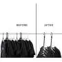 HHXD 6Pcs Clothes Hanger Organizer,Rotatable Double Hook Storage Coat Hangers Fashion/Black / 6pcs