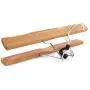 HANGERWORLD 10 Cedar Wood 10.6inch Non Slip Ridged Clamp Clothes Garments Pants Skirt Hangers