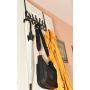 Home-X Eight Hook Over The Door Cat Hanger Rack | Heavy Duty Organizer Rack for Home, Office & Closet Storage