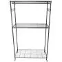 Newzeal Extra-Large 3-Tier Rod Closet Organizer Garment Rack Clothes Storage Hanger Shelf Hooks Portable Clothes Wardrobe Hanger Home Shelving