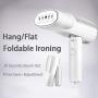 ZZYJYALG Hanging Ironing Machine Plastic Metal Handheld Transparent Water Tank Household Portable High Temperature Ironing Clothes Foldable Curtains Travel Bed Sheets Dormitory (White)