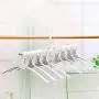 Multifunctional Hangers Folding Coat Hangers Multi-Layer Clothes Hanger Space Saving Portable Indoor Airer (Color : White)