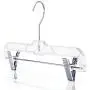 HANGERWORLD 20 Clear 14inch Plastic Coat Clothes Garment Pants Skirt Hangers Adjustable Metal Clips HANGERWORLD 20 Clear 14inch Plastic Coat Clothes Garment Pants Skirt Hangers Adjustable Metal Clips